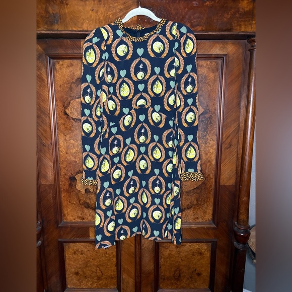 GUC Temperley London- Printed Rosella Dress.  Size US 10 - Picture 5 of 14